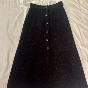 NWT Chloé Speckled Button-Front A-Line Mini Skirt